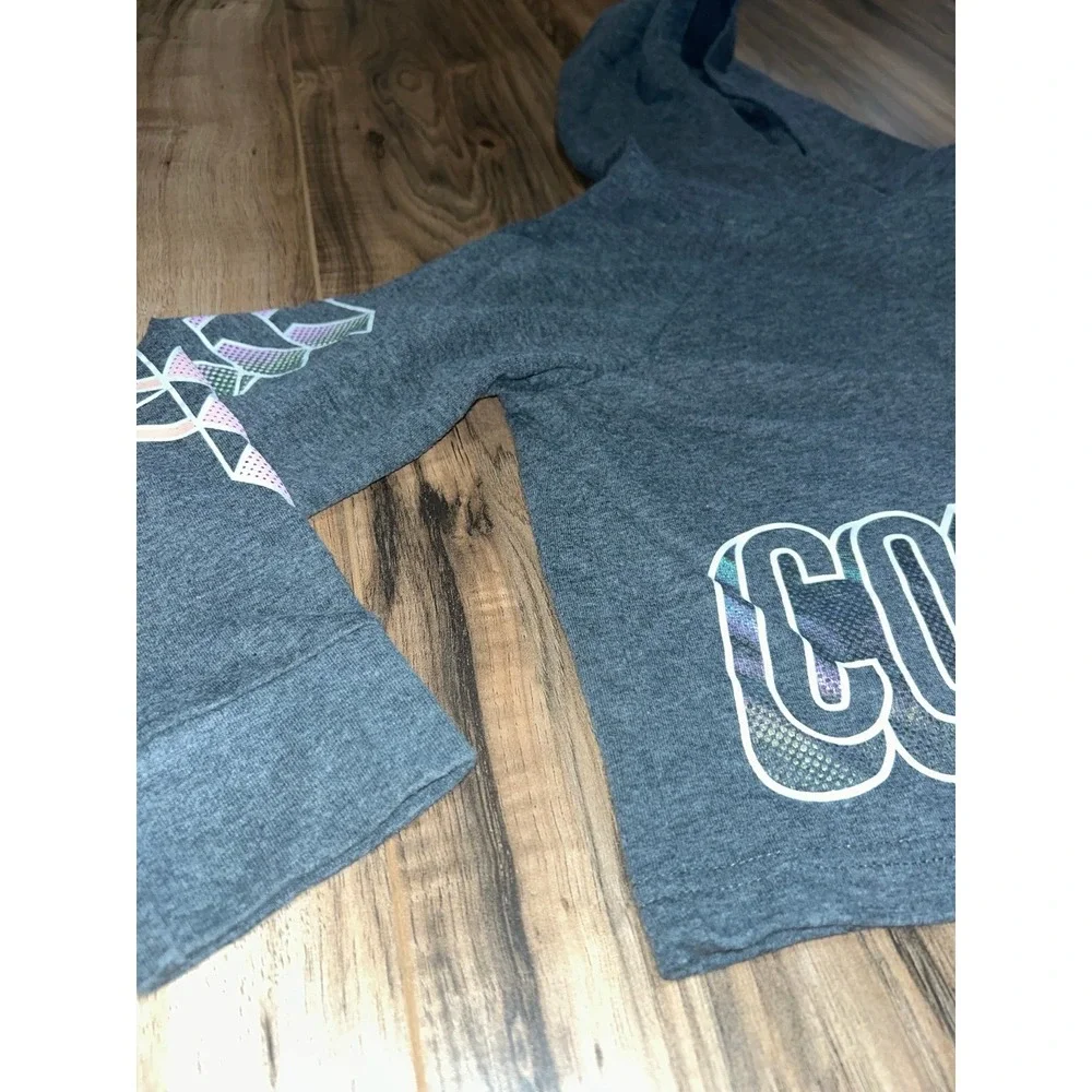 Girls Small Converse Cropped Hoodie,‎ Metallic/Gray